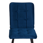 Стул обеденный Bari LT, велюр, Blue (синий), 41х55х89 см