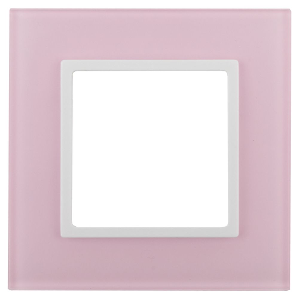 14-5101-30 ЭРА Рамка на 1 пост, стекло, Эра Elegance, розовый+бел