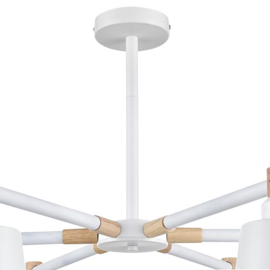 8097/6C MODERNI LN26 342 белый/белый металл, дерево/металл Люстра потолочная Е27 6*60W 220V ROSALINA