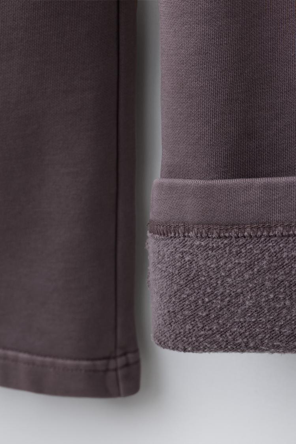 ZARA БРЮКИ WIDE LEG С ЭФФЕКТОМ ПОТЕРТОСТИ, СЛИВОВЫЙ