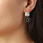 Серьги Dyrberg Kern POPPY SG CRYSTAL / BLACK 470119