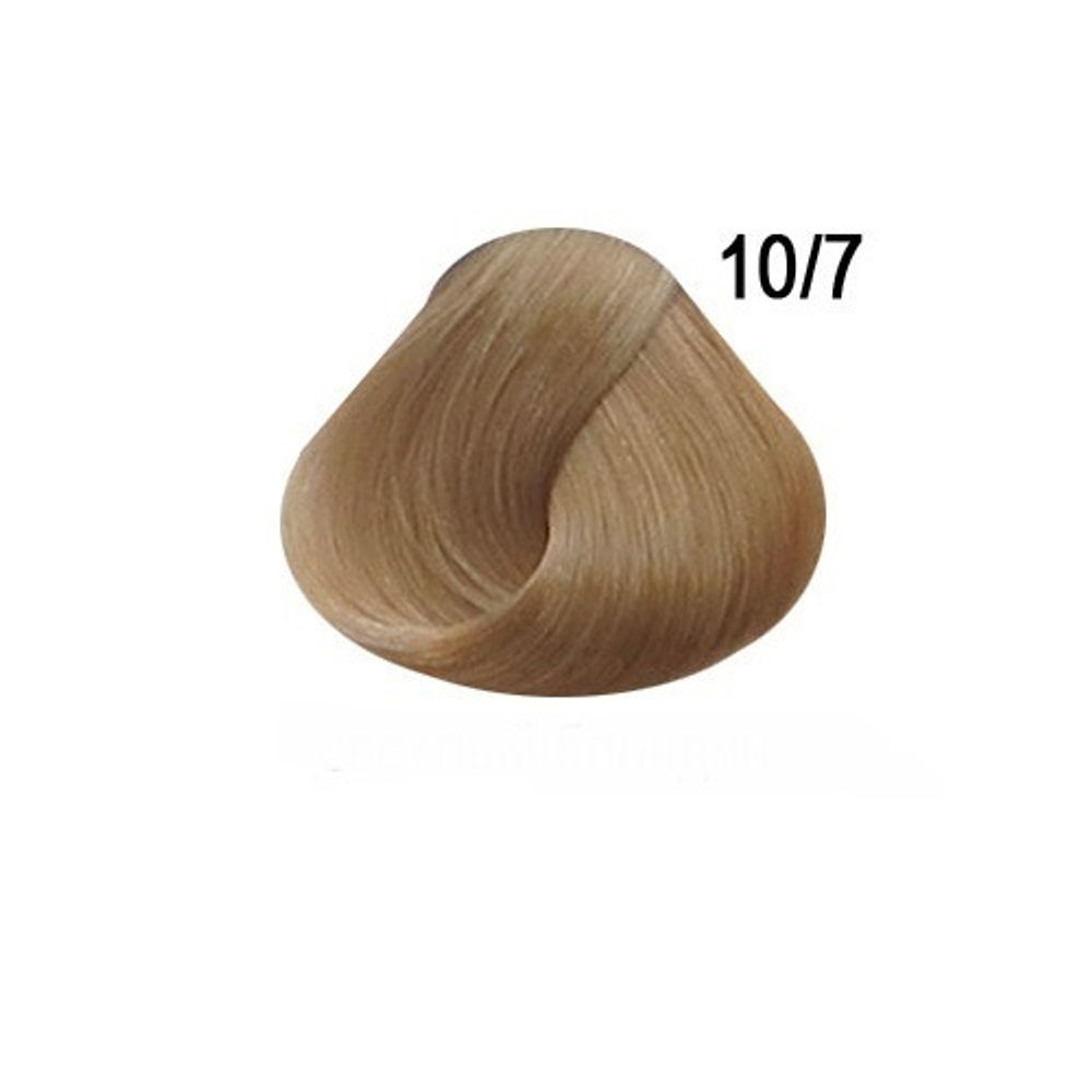 Перманентная крем-краска для волос Ollin 10/7 светлый блондин коричневый