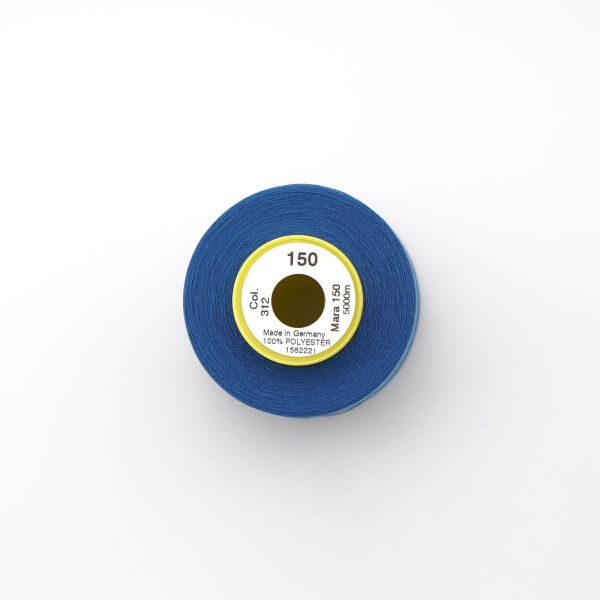 Нитка Gutermann Mara 150 (5000 метров), 1 боб., особо тонкая | 312 св.синий