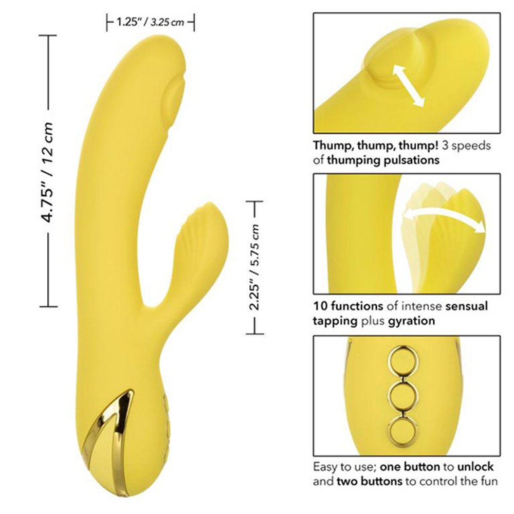Желтый вибратор-кролик California Exotic Novelties San Diego Seduction SE-4351-05-3