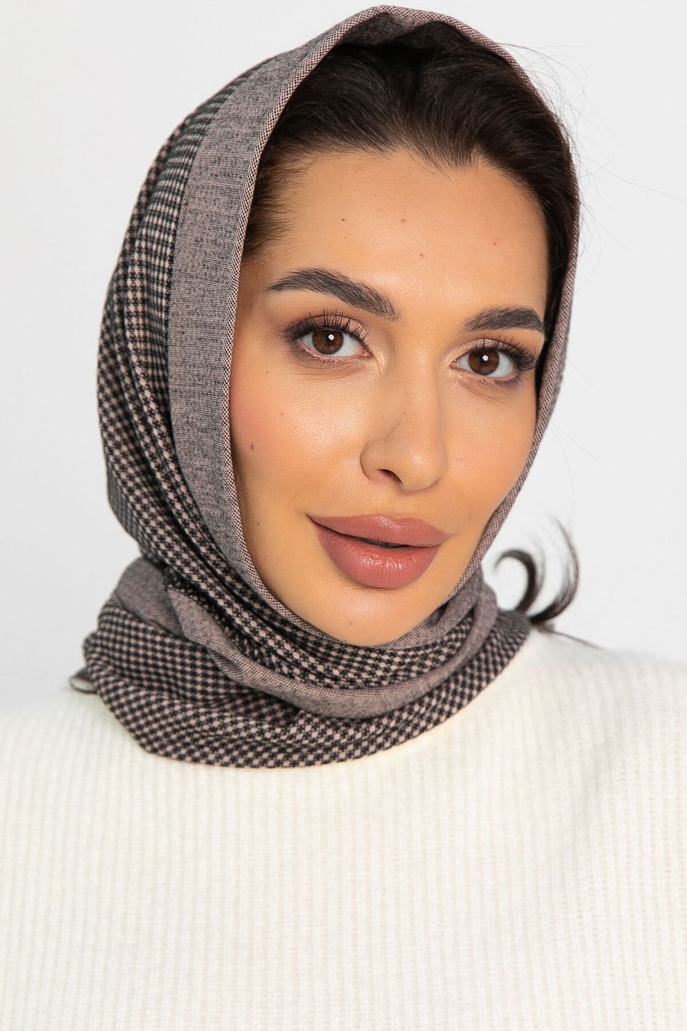 Косынка с отворотом (коричневое зернышко) КО17-23М LT Collection