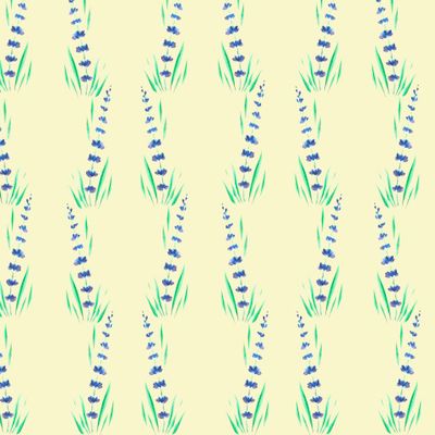 Лаванда на желтом фоне