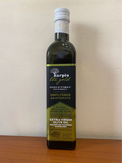 Оливковое масло нефильтрованное Karpea the Gold Unfiltered Extra Virgin 0,5 л, Греция
