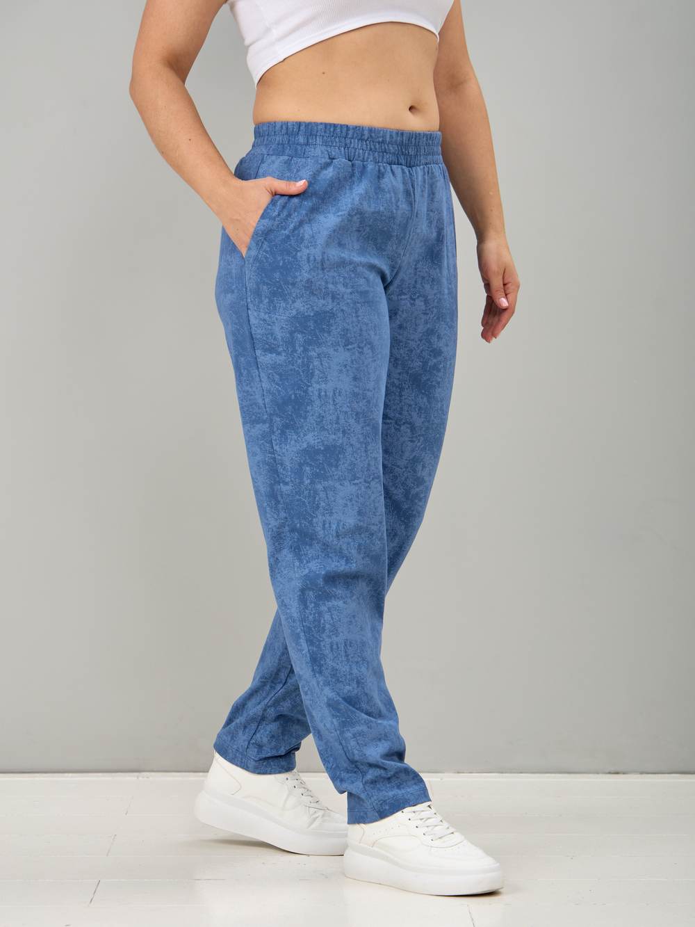 Брюки Б-18/варенка-индиго