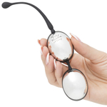 Серебристо-черные вагинальные шарики Inner Goddess Silver Jiggle Balls (Цвет: серебристый с черным)