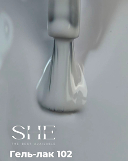 She Гель-лак 102 супер белый, 10мл