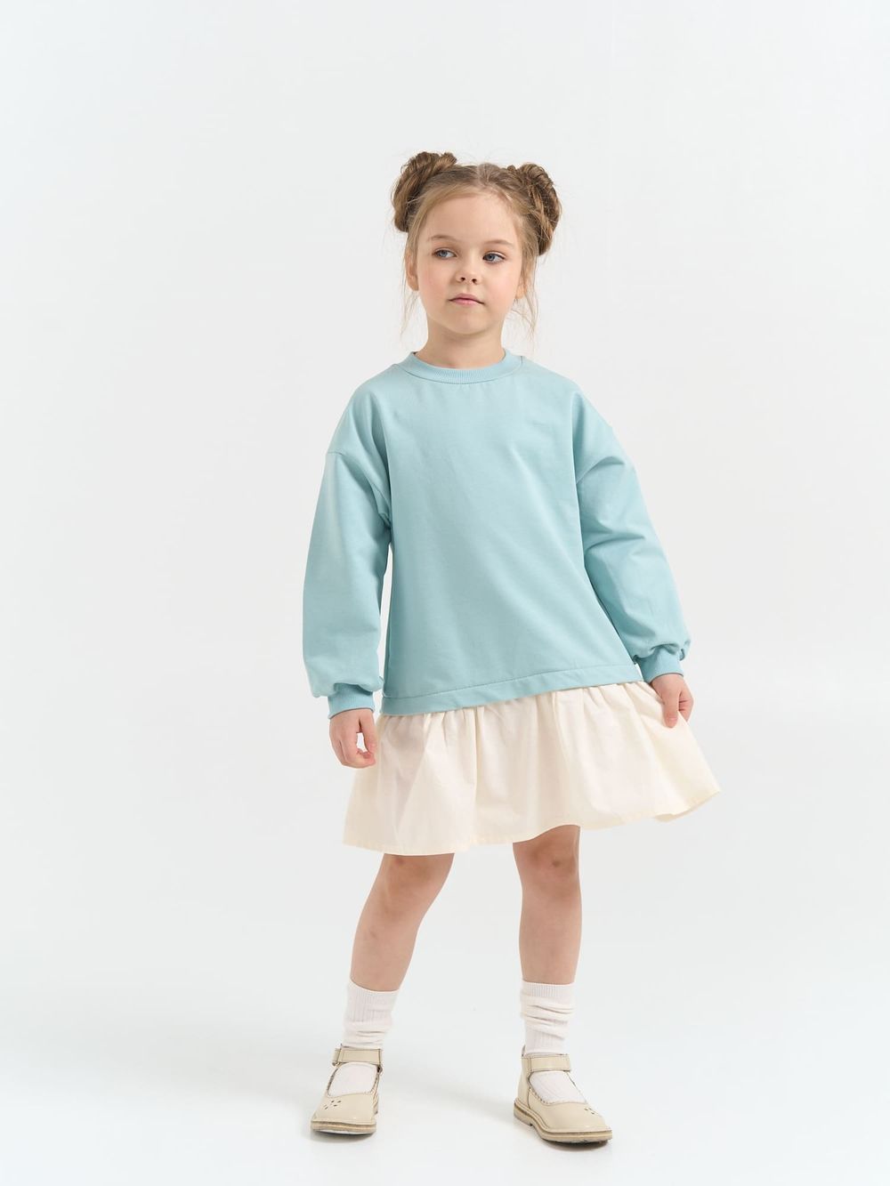 Платье с хлопковой юбкой "Бриз"