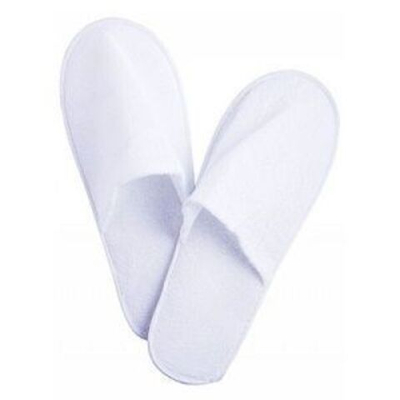 Тапочки одноразовые Махровые-Оптима белые с закрытым мысом 5мм