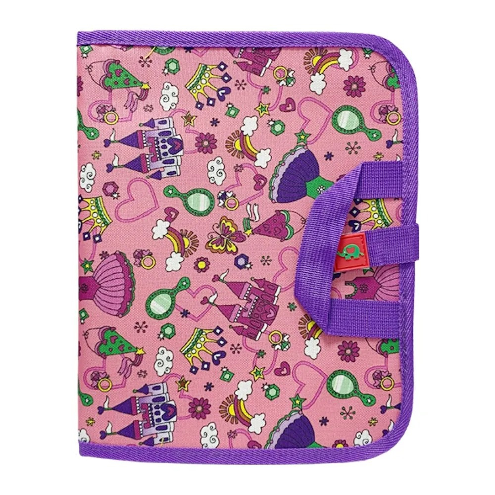 Папка для рисования со стирающимися фломастерами А4, 6 поверхностей на молнии, 3 маркера и 2 салфетки в комплекте, для девочки