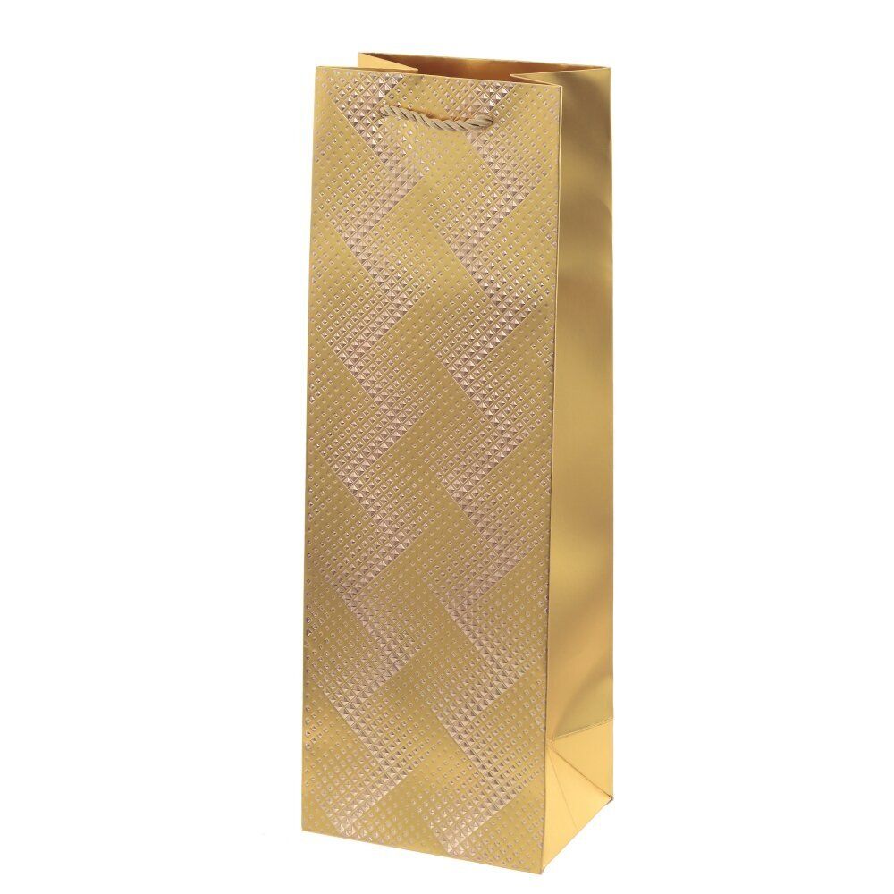 GAEM Пакет подарочный для бутылок (бумага 210г/м2, блок микс 12шт), L12 W9 H35 см, 4в.