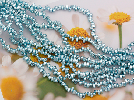 Нить гематитовых бусин, галтовка 5,5мм