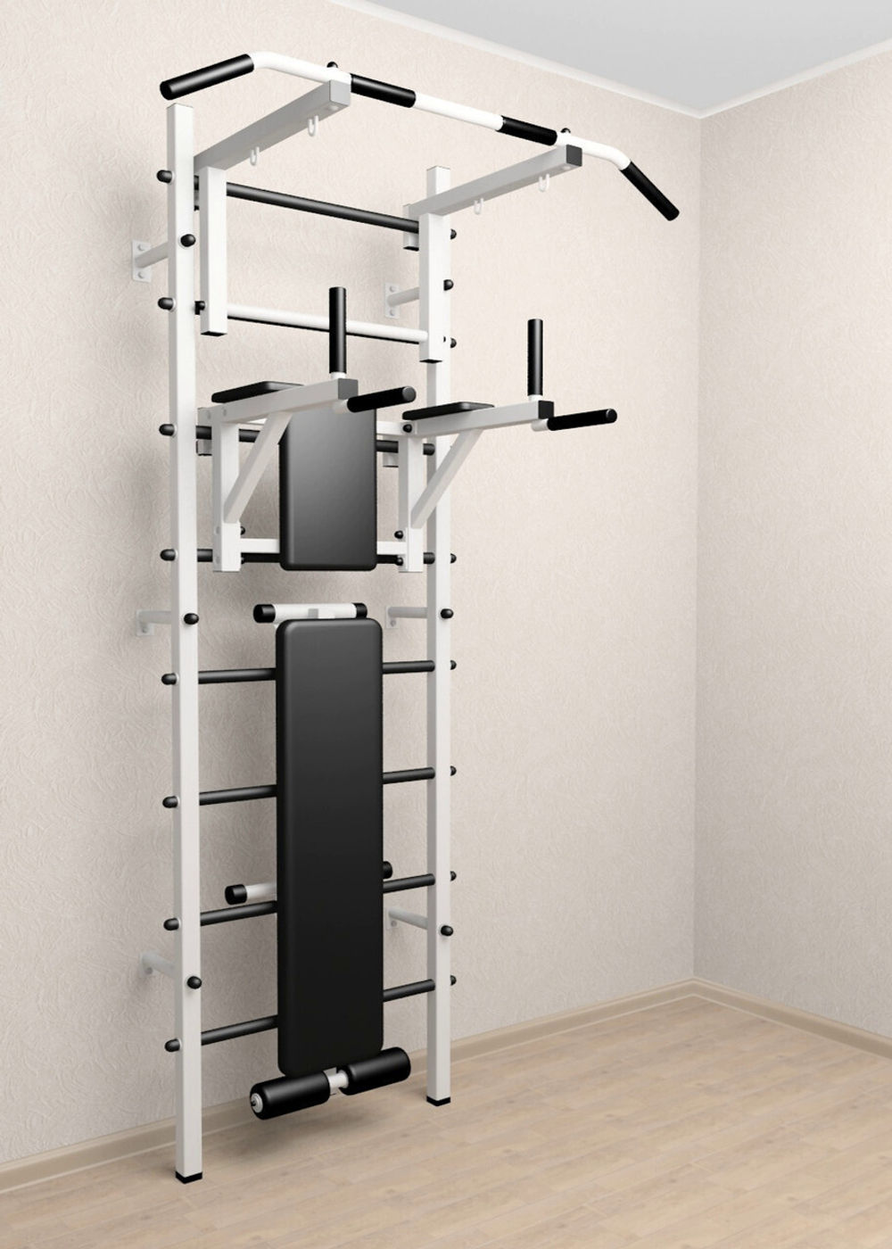 Шведская стенка Sv Sport 505 (Турник стандарт/Брусья/Скамья)