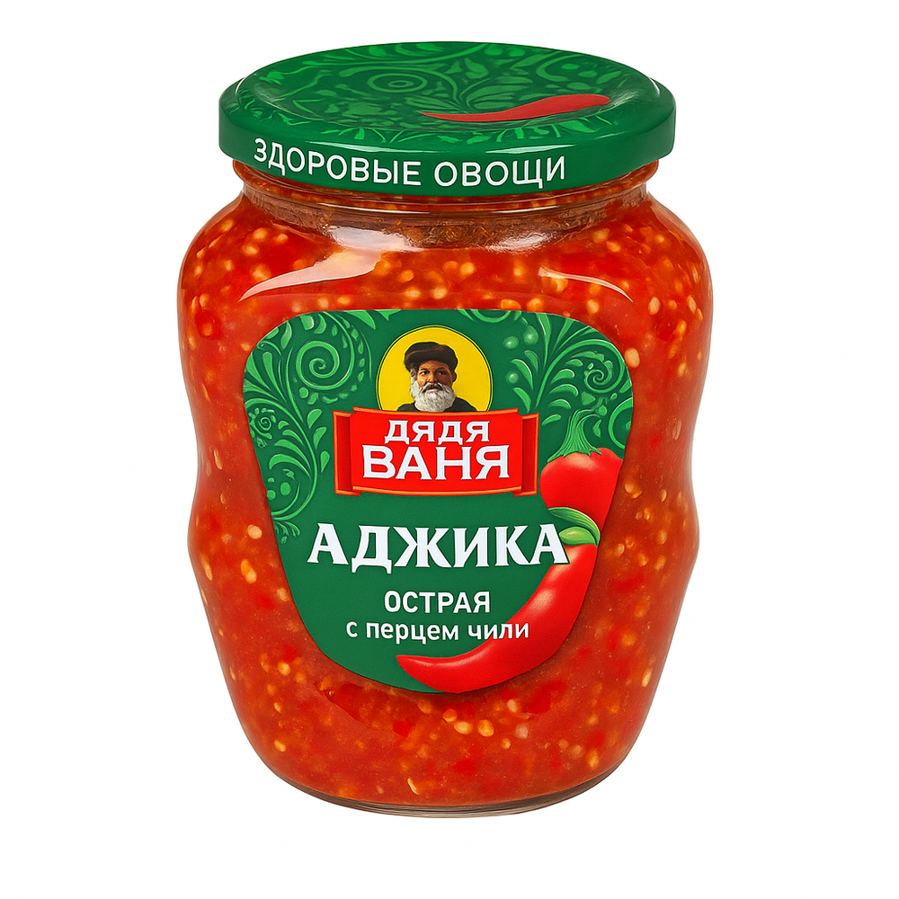 Аджика  Дядя Ваня острая с перцем чили 370 гр