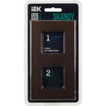 SKANDY Рамка 2-местная SK-F32Br металл шоколад IEK