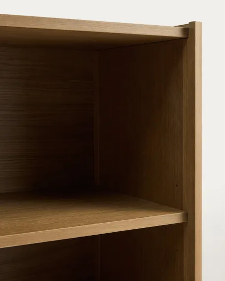 Стеллаж Arelida из дубового шпона и массива дуба светло-коричневый, 90 x 185 см