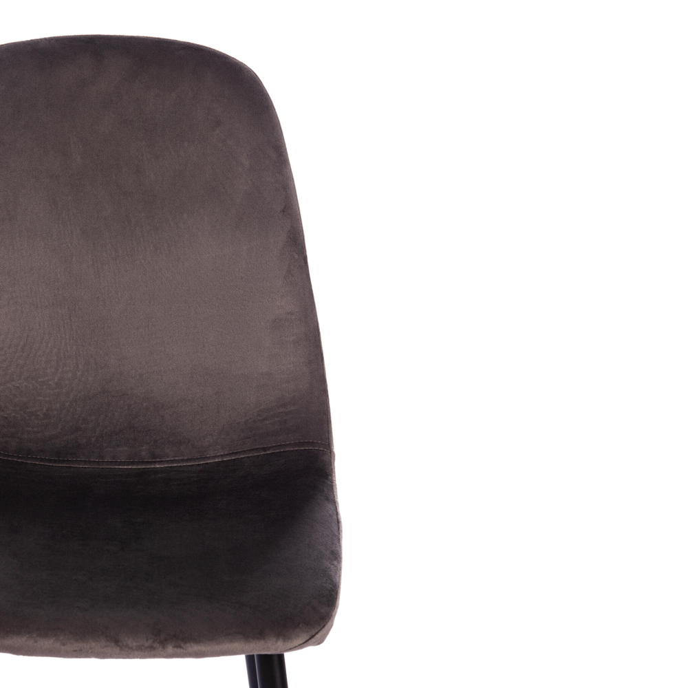 Стул BREEZE (mod. 4724) Велюр/металл , 44 х 53 х 87 см, Dark grey (темно-серый) HLR24 / черный