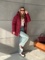 Куртка осенняя капюшоном удлиненная