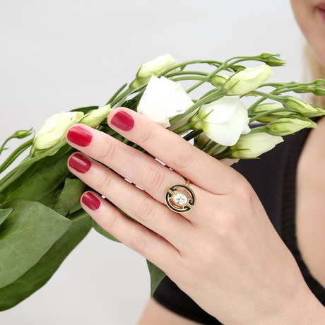 "Кальвария" кольцо в золотом покрытии из коллекции "Мариот" от Jenavi