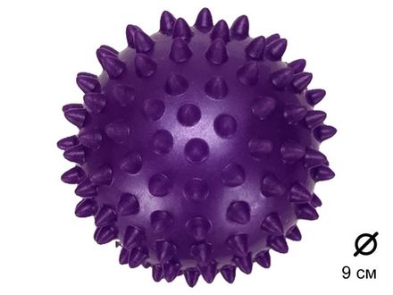 Мяч массажный надувной. Диаметр 9 см. Вес 60 г.  (фиолетовый)