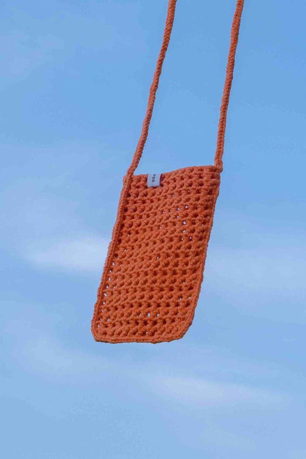 Вязаная сумочка FOS Оранжевая - фото 8