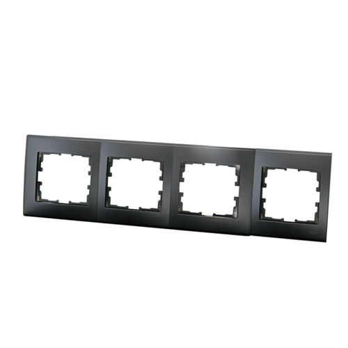 LESYA 705 4200 149 Рамка 4-ая горизонтальная б/вст, черн. бархат матовый (10шт)120шт