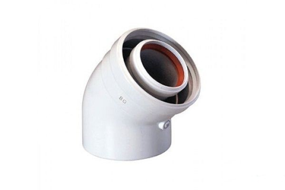 Коаксиальный отвод полипропиленовый 45°, Baxi