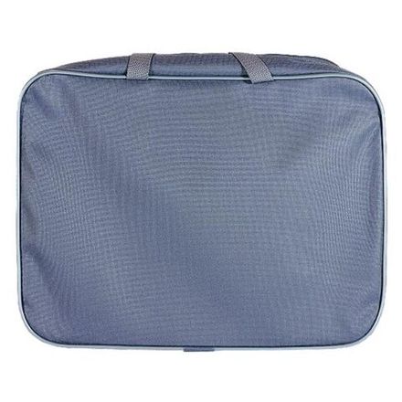 Папка с ручками А4, Jenzol, широкая, серая, ткань, молния