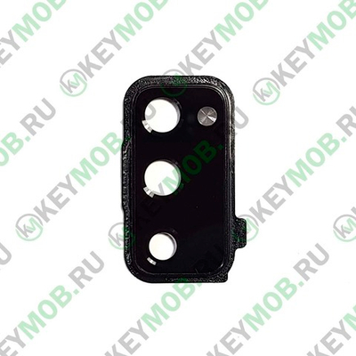 Стекло камеры в рамке для телефона Samsung Galaxy S20 FE (SM-G780F), Черное