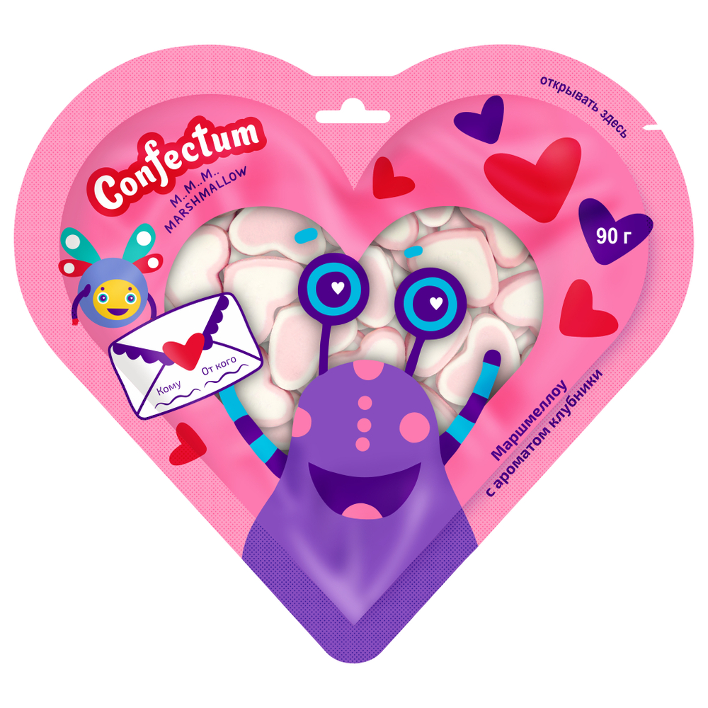 Маршмеллоу Confectum Hearts 90гр