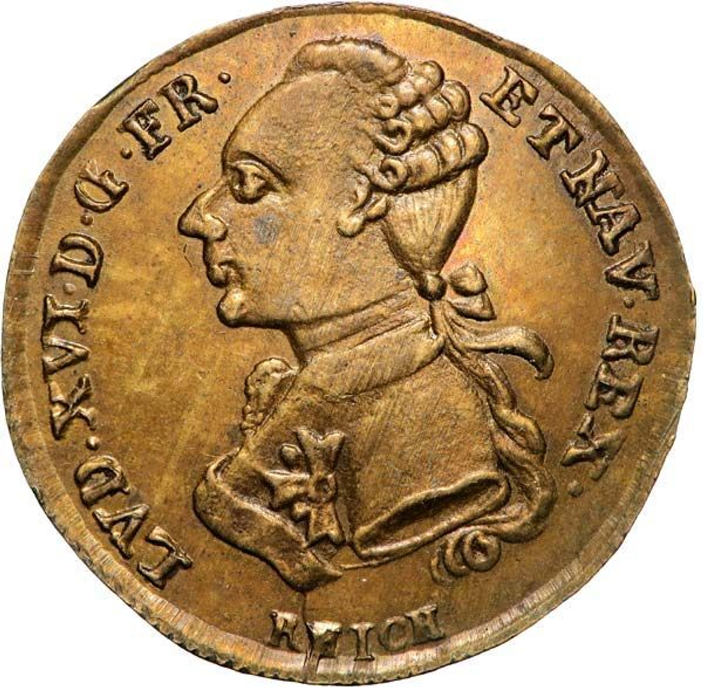 France, Louis XVI Brass Token, Undated
