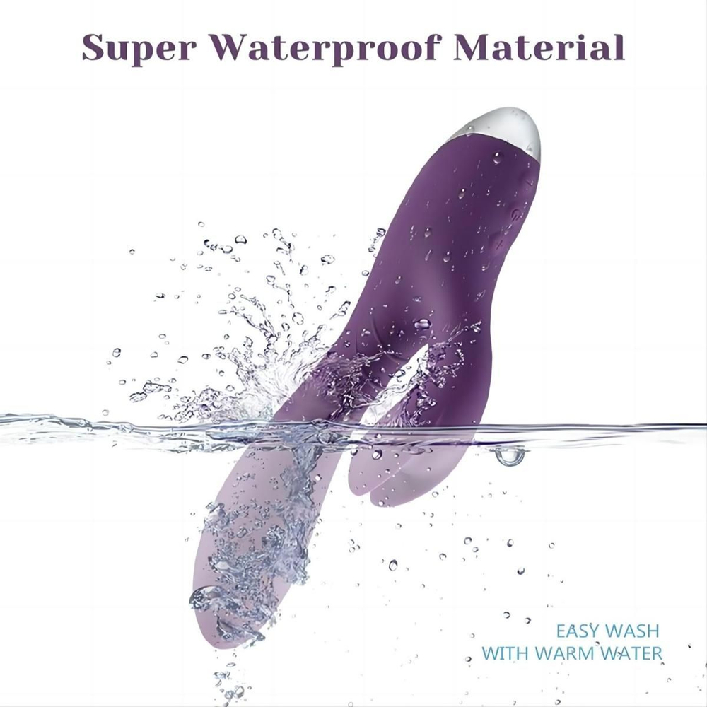 Вибромассажер для клитора и G-точки фиолетовый Jade Rabbit Vibrator