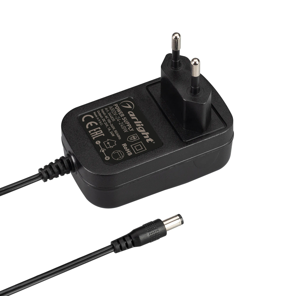 Блок питания ARDV-24-24BW (24V, 1A, 24W) (Arlight, Адаптер, 3 года) 044835