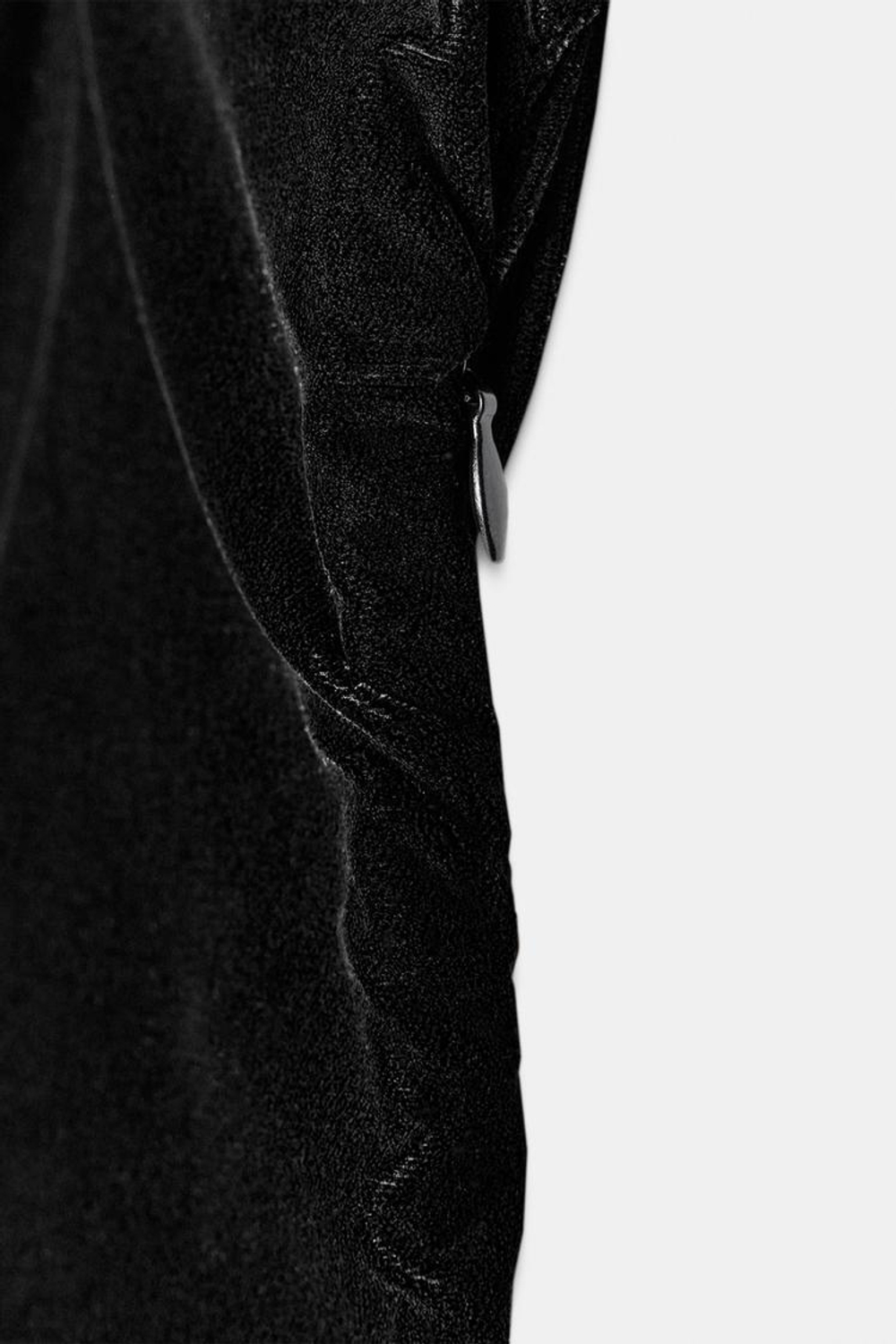 ZARA БАРХАТНОЕ ПЛАТЬЕ — ZW COLLECTION, ЧЕРНЫЙ