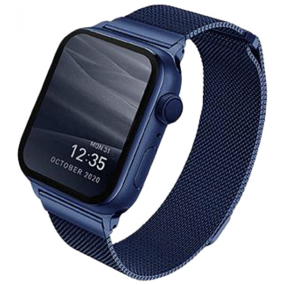 Ремешок Uniq Dante Strap Mesh Steel для Apple Watch 38/40/41 мм (40MM-DANBLU), синий
