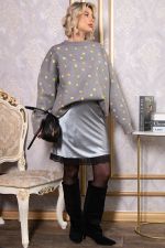 Юбка Игривое настроение (серебро) Ю14799-7М LT Collection