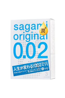 Презервативы SAGAMI Original 002 полиуретановые EXTRA LUB 3шт.