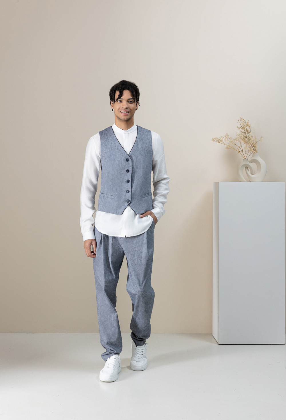 Жилет мужской серый 07-01-23 SS men