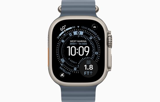 Умные часы Apple Watch Ultra 3, 49 мм, Natural Titanium Anchor Blue Ocean Band