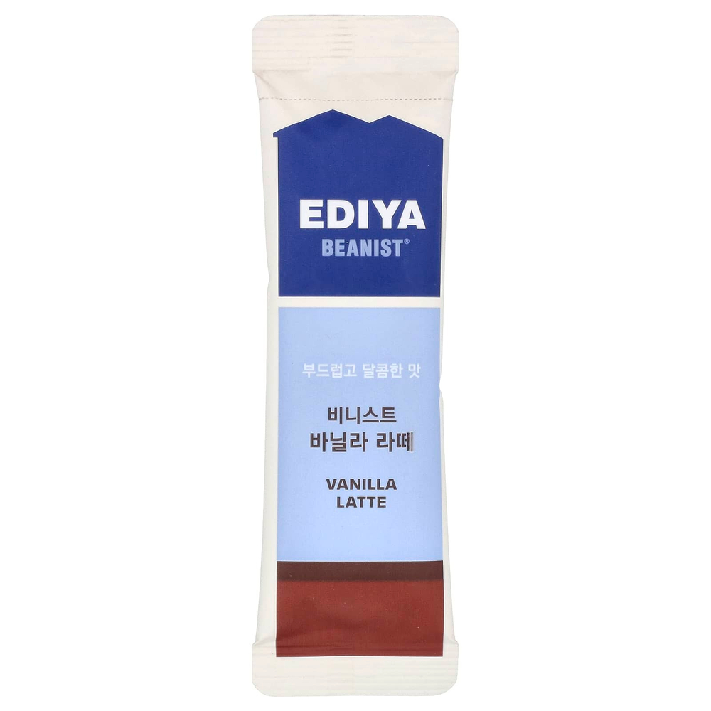 Ediya, Beanist®, ванильный латте, 20 стиков по 15 г (0,52 унции)