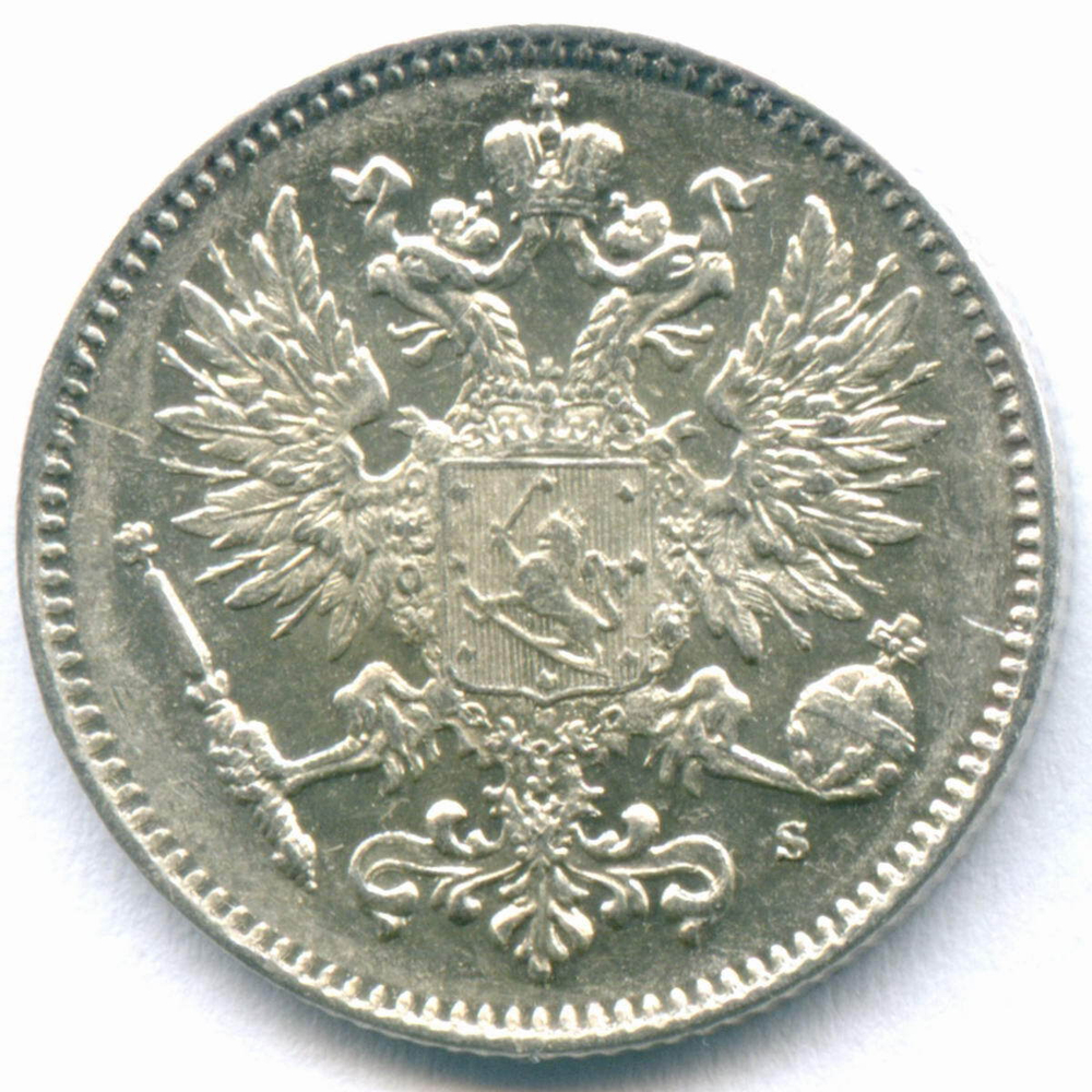 50 пенни 1914 год (S). Россия для Финляндии. AUNC