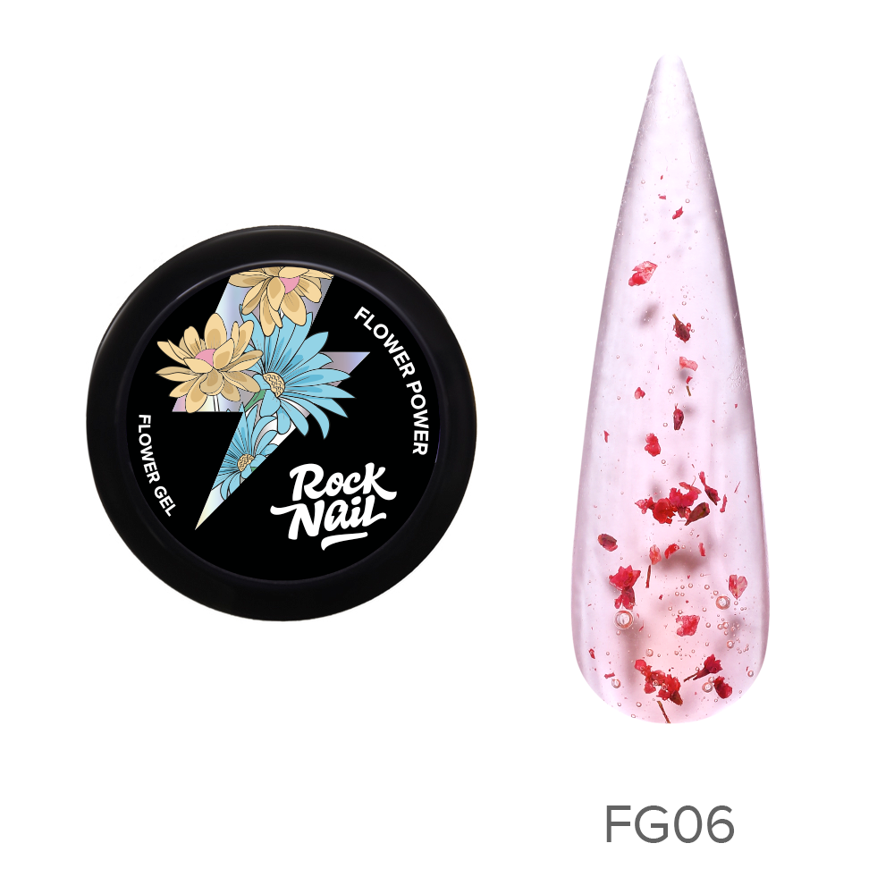 Гель RockNail Flower Power FG06 сухоцветы Petals And Spikes 10мл