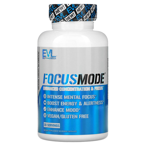 EVLution Nutrition, FocusMode®, 30 растительных капсул