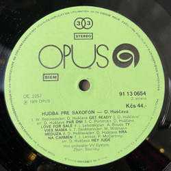 Винтажная виниловая пластинка LP Dusan Huscava Hudba Pre Saxofon Music For Saxophone (Чехословакия 1979)