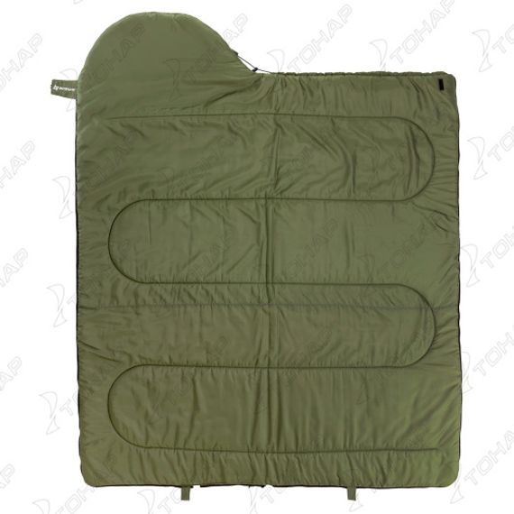 Спальный мешок TRAVEL Wide Plus 300 (220х106) Hollowfiber зелёный (N-SB-H300-220x106) NISUS