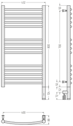 Сунержа Богема 3.0 выгнутая 800х400  МЭМ правый