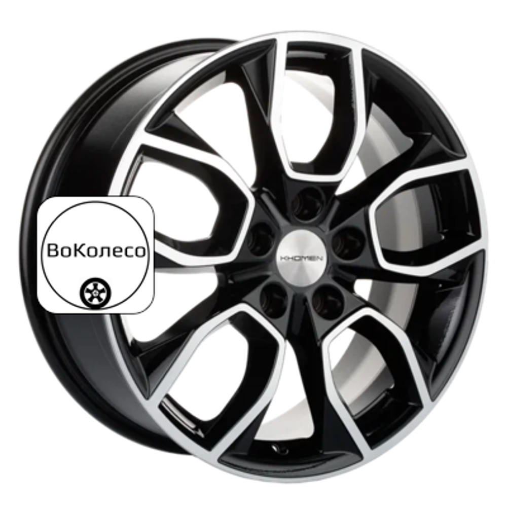 7x17/5x110 ET46 D63,3 KHW1713 (Changan CS35 Plus) Black-FP Khomen Wheels